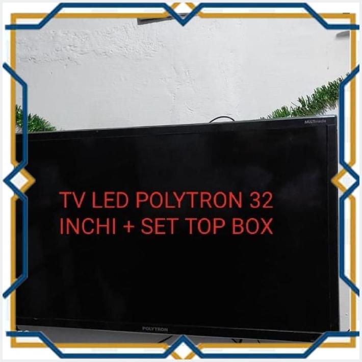 [BLP] TV LED POLYTRON 32 INCH + SET TOP BOX TELEVISI