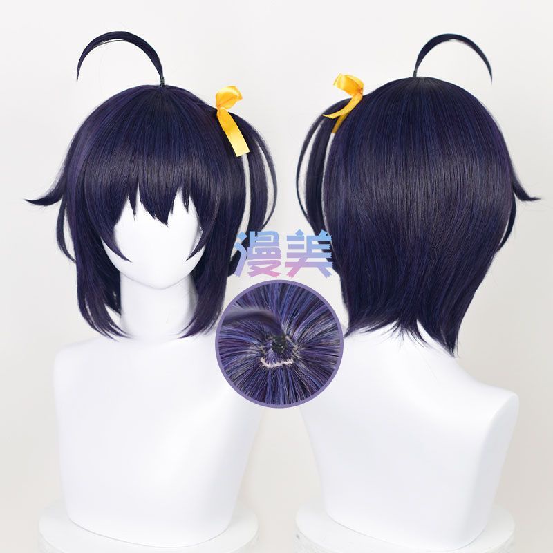 【MPID】ManMei Love Chunibyo Other Delusions Cosplay Takanashi Rikka Wig Short Blue Purple Wig