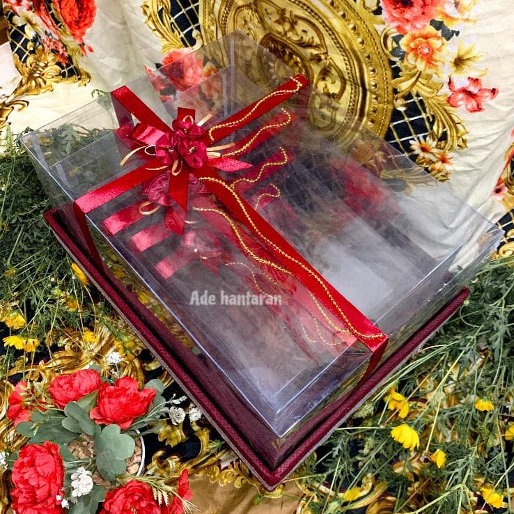 Laris Kotak Seserahan Pernikahan Set Lengkap isi 4 Box Hantaran Parcel Mika Unik Kekinian 7apel