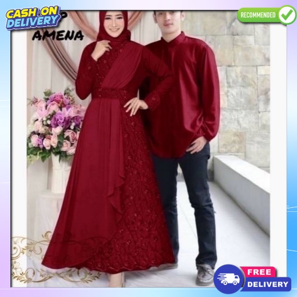 Gams Couple Ghamus Copel Games Kopel Gamis Kapelan Gmis Suami Istri Baju Lebaran Terbaru 2024 Pria W
