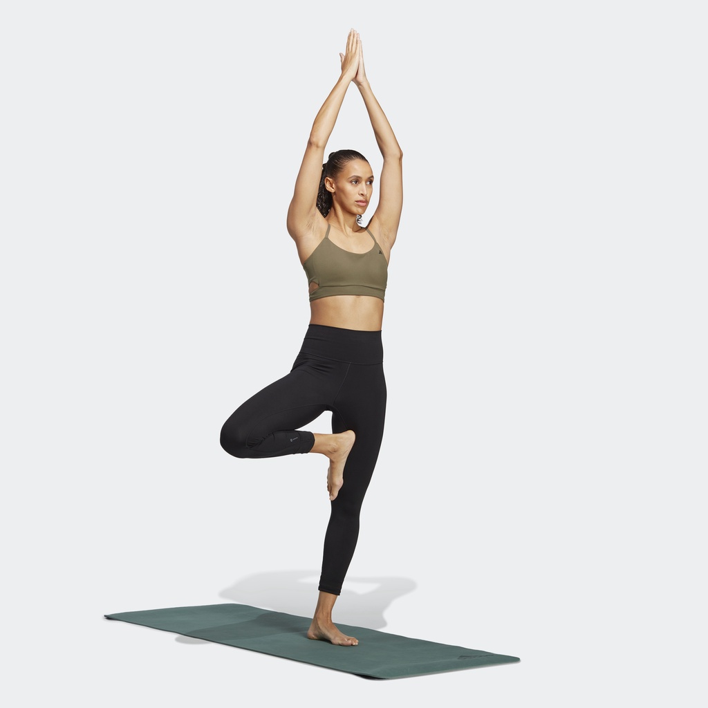 adidas TRAINING Bra Longline Light-Support Yoga Studio Wanita Hijau HY1106