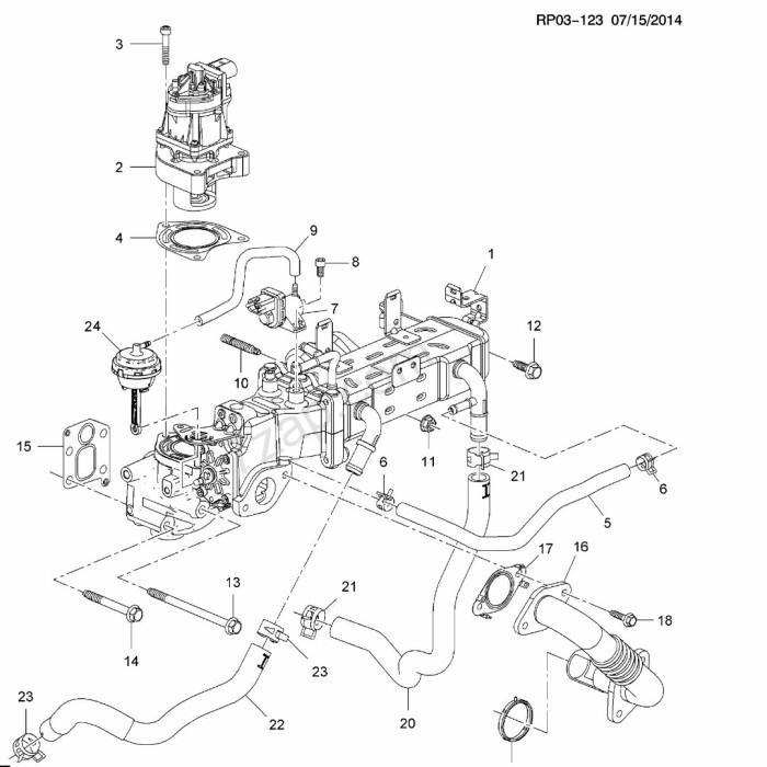Selang Hose Egr Valve Cooling Captiva Diesel Fl C140 25192166 [Kode Aa001Kode Aa002Kode Aa003Kode