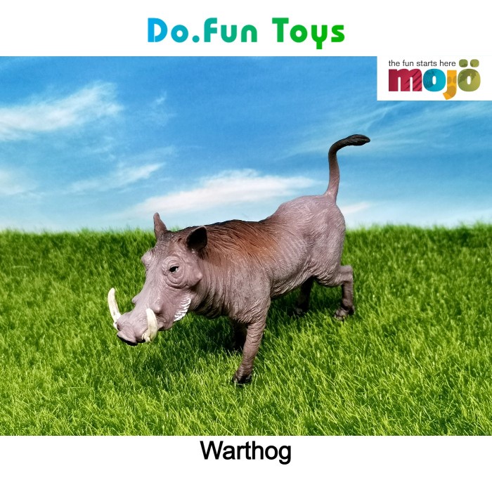 Warthog Animal Figure / Miniatur Binatang Babi Liar Afrika By Mojo Ready