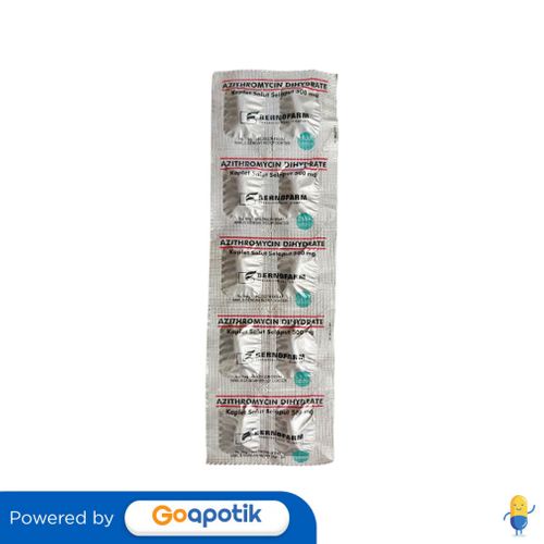 AZITHROMYCIN DIHYDRATE BERNOFARM 500 MG STRIP 10 KAPLET