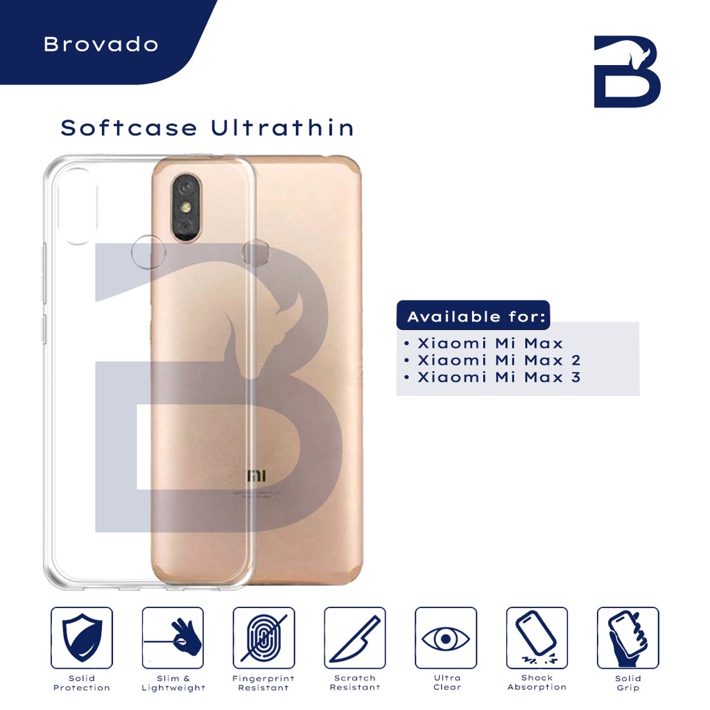 Casing Xiaomi Mi Max 1 / 2 / 3 Softcase Ultrathin Silikon Jelly Bening