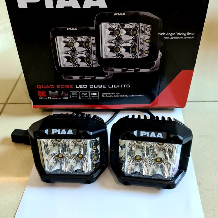 PIAA Quad Edge 4" LED Cube Lights Lampu Tembak / Sorot Mobil terbaik