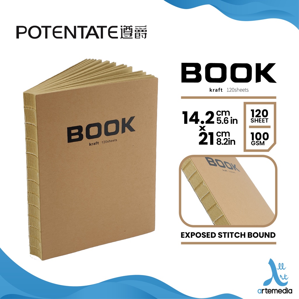 

Buku Sketsa Potentate Kraft R 14,2X21Cm Exposed Bound Sketchbook