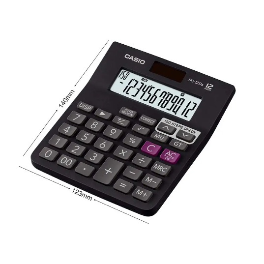 

Kalkulator Meja Casio Mj-12Da Office Desktop Che & Correct Series Calculator 12 Da