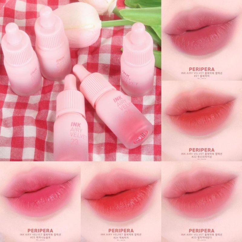 Peripera Ink Airy Veet Peach Collection / Peripera Peaches Edition Liptint Korea / Lip Tint