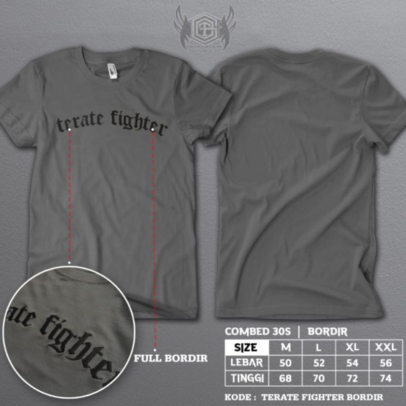 KAOS PSHT FULL BORDIR // KAOS PSHT WARNA FULL BORDIR // KAOS PSHT TERATE KEKINIAN