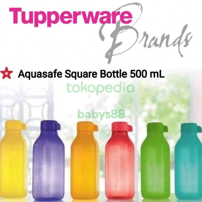 BOTOL MINUM TUPPERWARE 500ML - ECO SQUARE BOTTLE TUPPERWARE 500ML