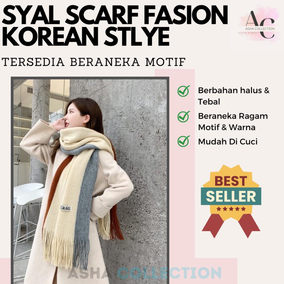 PROMO Syal Scarf Musim Dingin Musim Semi Korean Style Import Syal Super Tebal Winter Long Scarf Syal