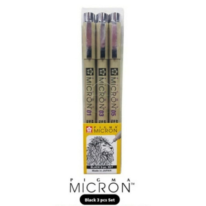 

Drawing Pen Sakura Pigma Micron Set 3 Pigment Ink Pulpen Gambar Terbaru