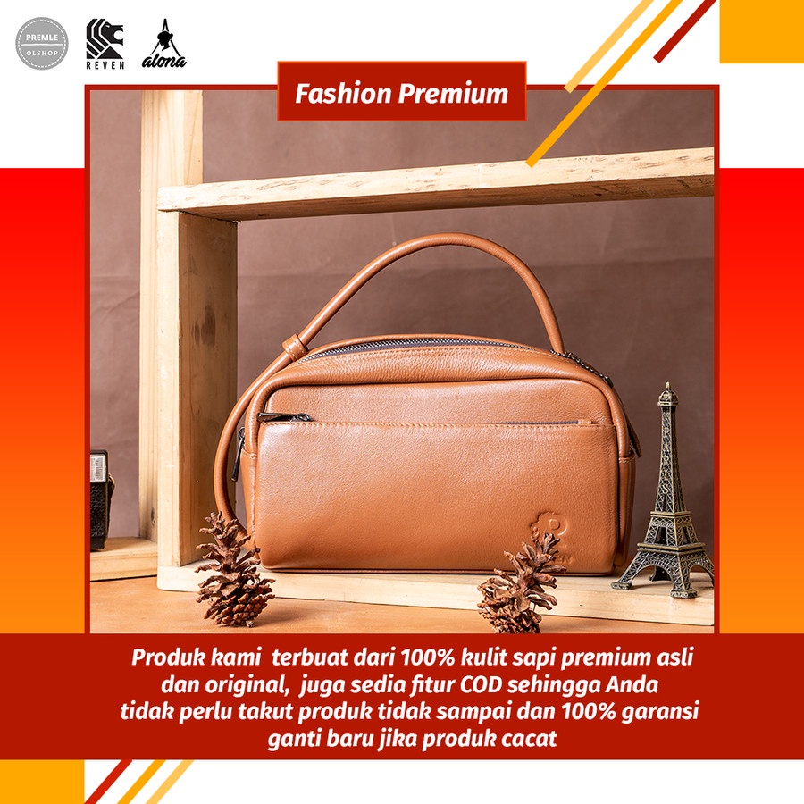 Pouch Bag Pria Tas Tangan Pria Kulit Asli Hand Bag Pria Kulit Sapi Kasual Original Branded Keren