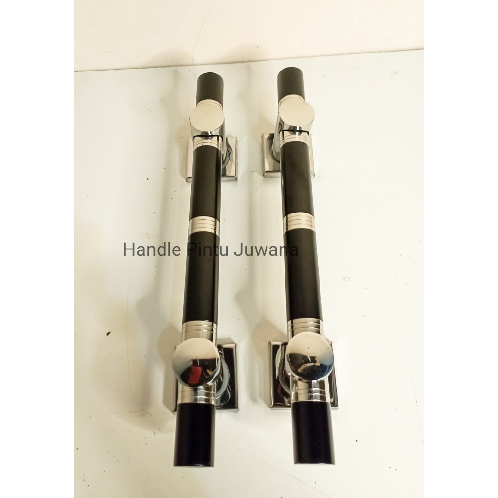 handle pintu rumah minimalis 60 cm gagang pintu model bulat suling SPB hitam handel pintu logam stai