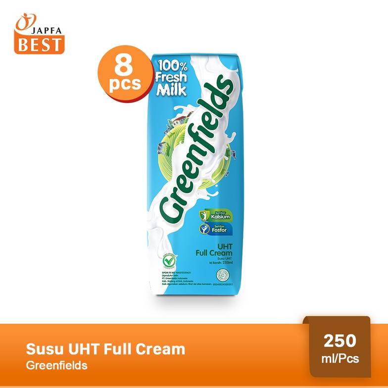 

| susu greenfields uht full cream 250 ml - isi 8 pcs