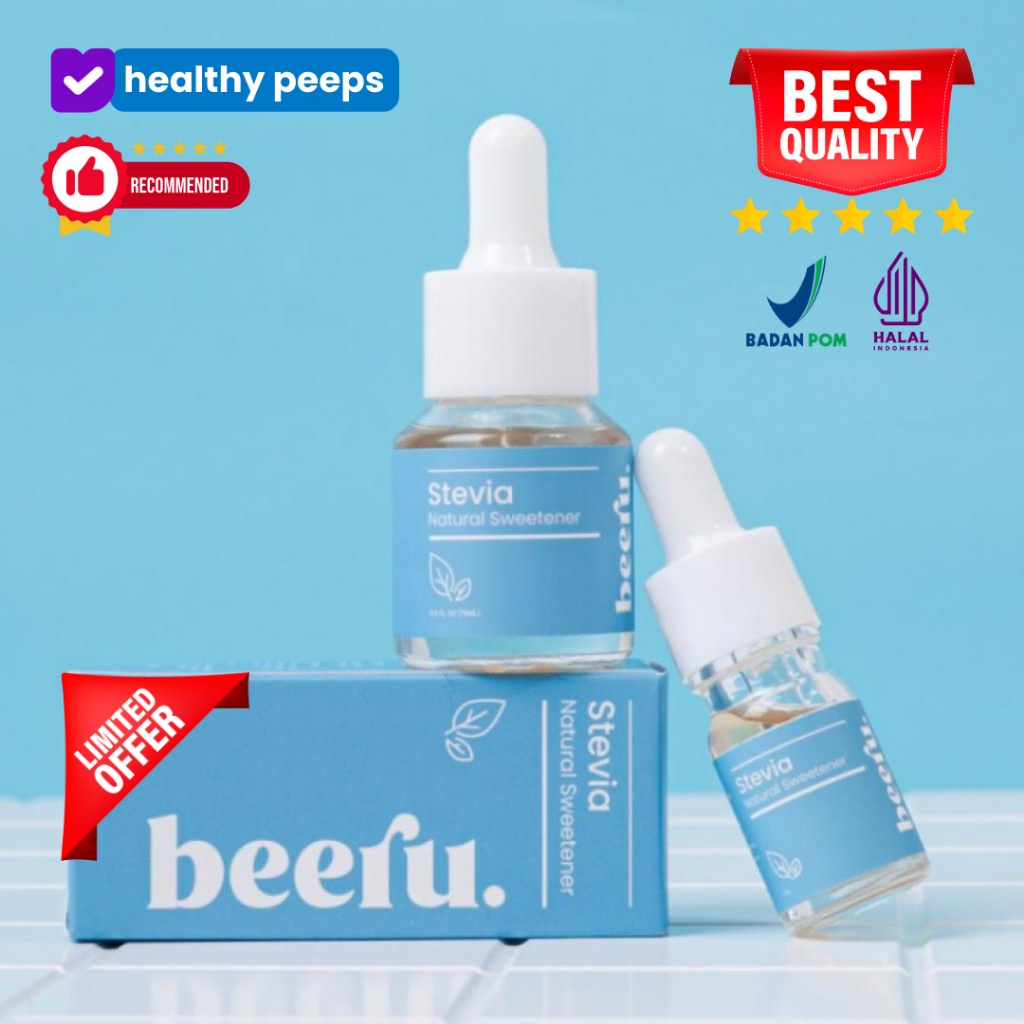

Beeru Stevia Nartural Sweetener 5Ml & 15Ml Bpom - Gula Pemanis Stevia Tetes Cair Dari Daun Stefia -