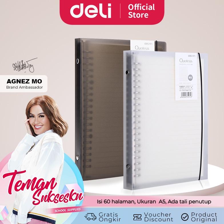 

Deli Loose-Leaf Buku Notebook spiral A5 60 lembar HA560