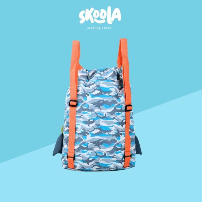 Skoola Tas Ransel Serut Renang Anak Laki-Laki Shark Dinosaurus - Jolla