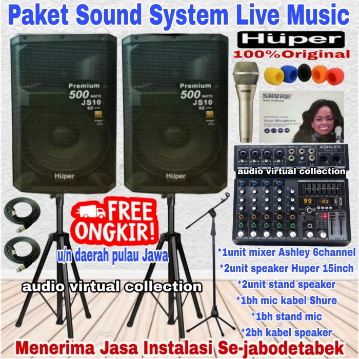 Paket Sound System Huper 15Inch Js10 Hemat I