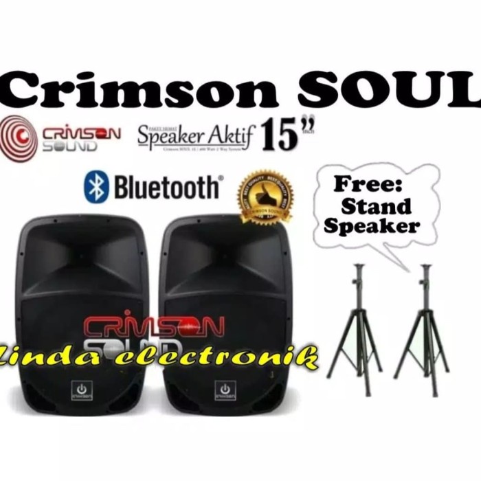 {NurulShop} speaker aktif crimson soul 15inch 2pcs ORYGINAL CRIMSON SOUL 15 Diskon
