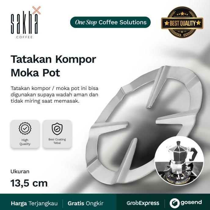 

| tatakan kompor mokapot kopi espresso coffee dudukan alas kompor murah