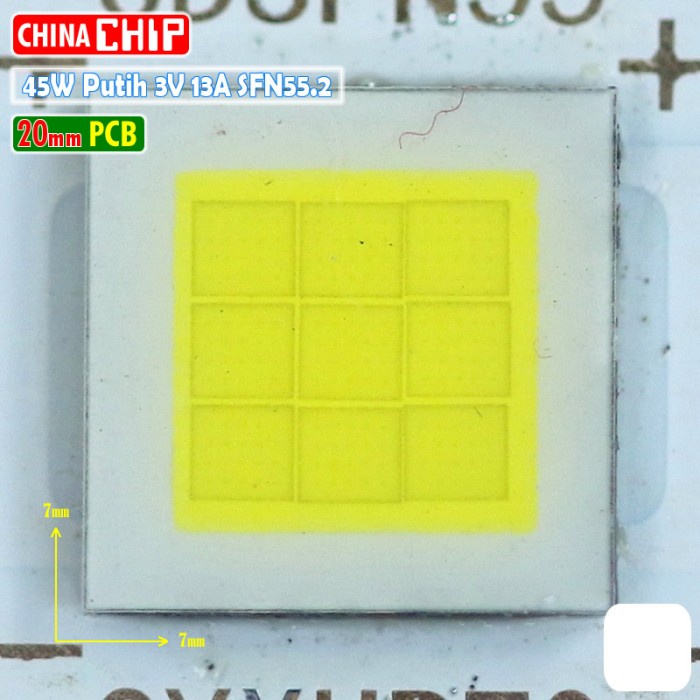 Mata Led SFN55.2 20mm Putih 45W 13A 3V Senter DIY Belor Tembak SFN55 2