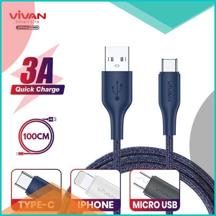 

VIVAN FC100s FM100 FL100 Kabel Data Braided with Velcro Strap Original 20JVLZ3 limited stock