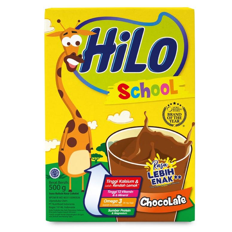 

New! HiLo School Chocolate 500 gram - Susu Tinggi Kalsium Rendah Lemak ..