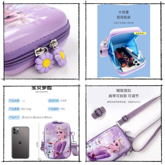 Sling bag Disney ori tas selempang anak frozen tas selempang elsa