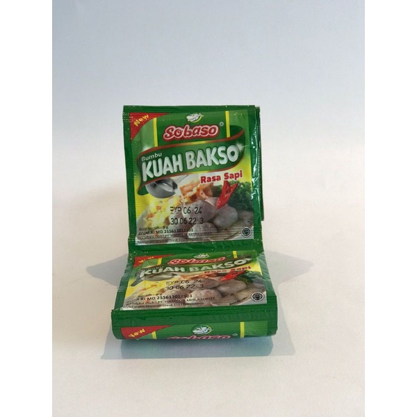 

(1 Sachet) Sobaso bumbu kuah bakso rasa sapi 8gr sachet saset