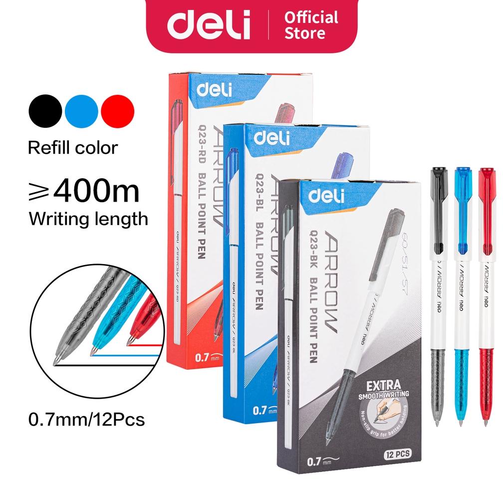 

Deli Ultra Smooth Gel Pen Pulpen Retractable Capable 0.7mm Tinta Hitam/Biru/Merah EQ23 EQ24