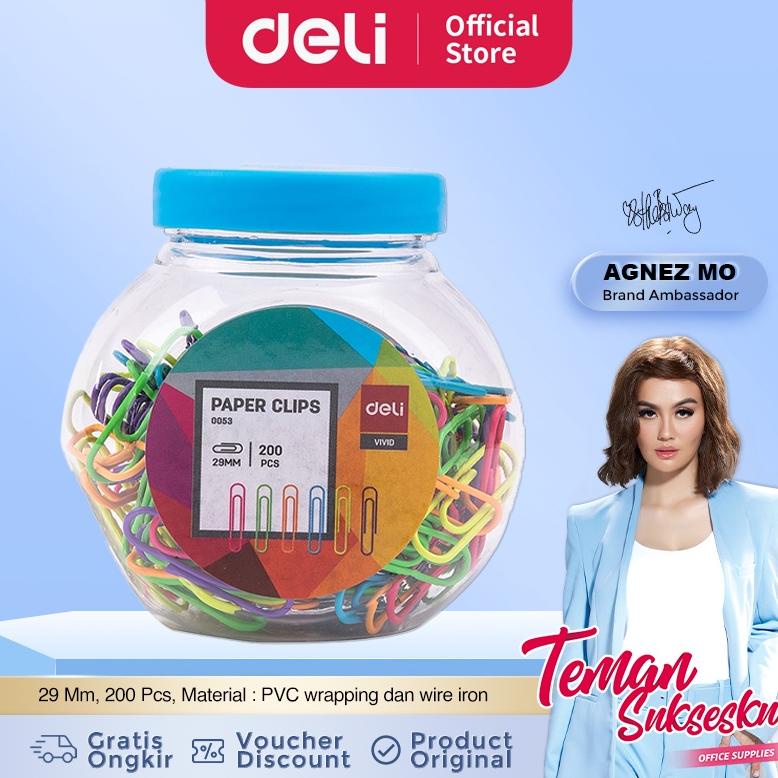 

Deli Paper Clip / Klip Kertas 29 mm Multi Warna Untuk Kebutuhan Kantor E0053