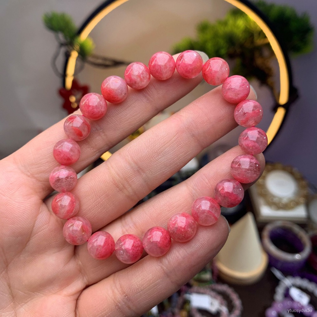 Gelang Kristal Gelang Batu Mawar Merah Alami Gelang Kristal Merah Muda Persik Grosir Pabrik Sumber K