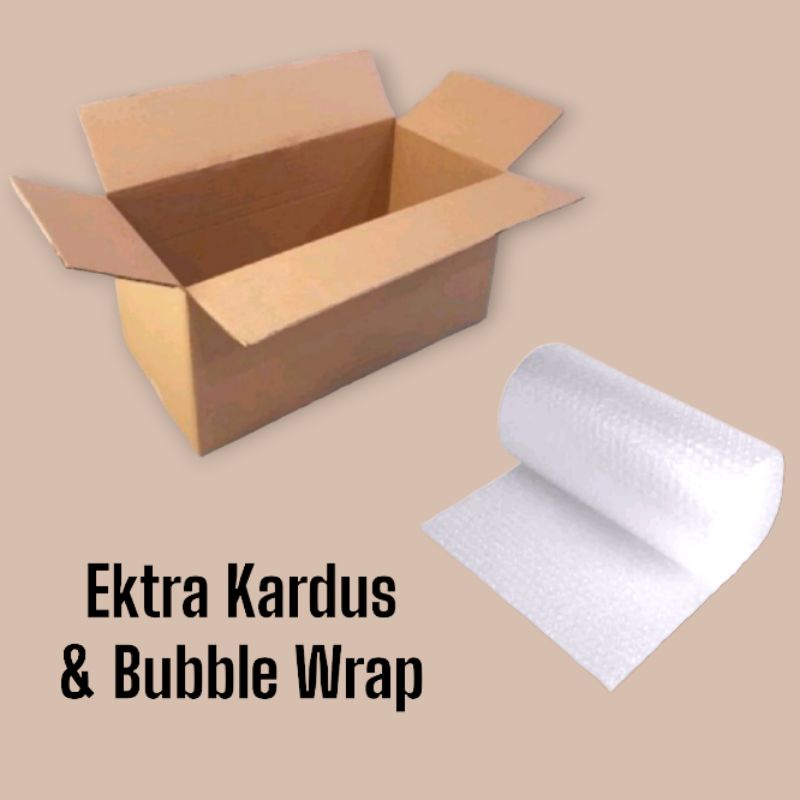 

Ekstra Kardus dan Bubble Wrap