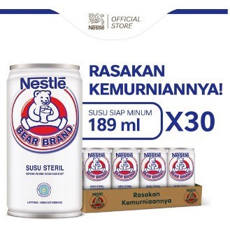 SUSU BERUANG BEAR BRAND SUSU SAPI SETERIL 189ML ECERAN 1 KALENG/SATUAN