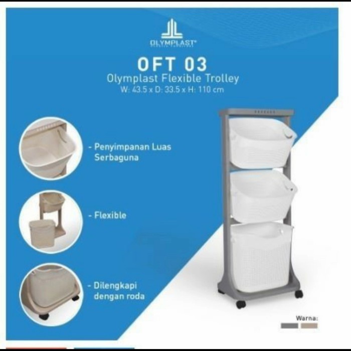Promo Keranjang Serbaguna Rak Baju Kotor Olymplast Oft03 Loundry Basket