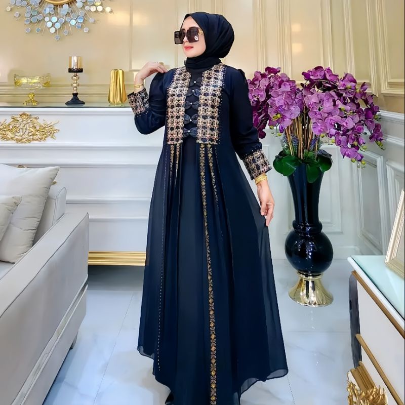 COD ABAYA Turki Model Terbaru Sari  india ArabGAMIS ABAYA TURKI HITAM TERBARU
