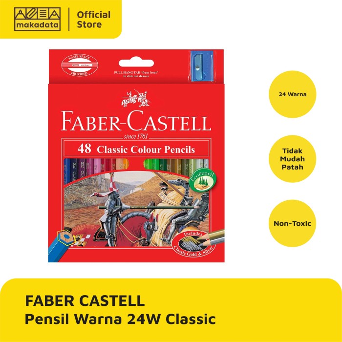 

Terlaris Pensil Warna Color Pencil Faber Castell 24 Warna Classic Murah