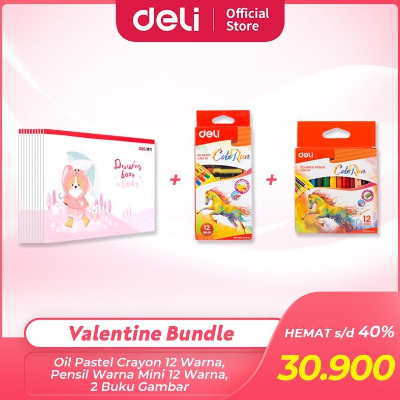 

Deli Bundle Edisi Valentine / Pen Holder, Gel Pen, Notebook / VAL2022-2