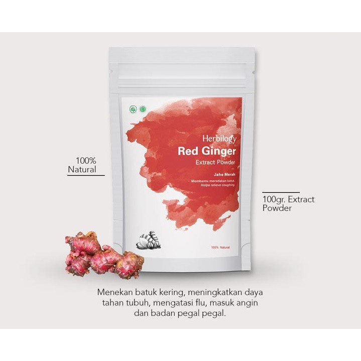 

Ilogy Red Ginger (Jahe Merah) Pure Extract Powder 100G Tanpa Gula