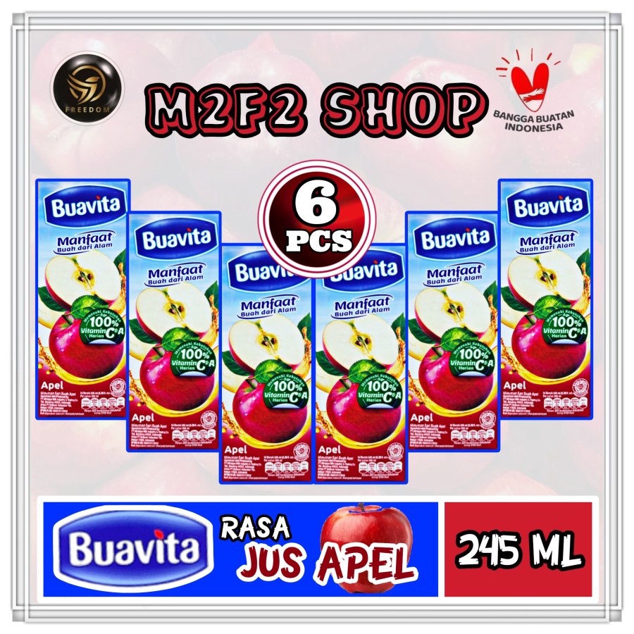 

Jus Buavita Rasa Apel Kotak - 245 Ml (Kemasan 6 Pcs)