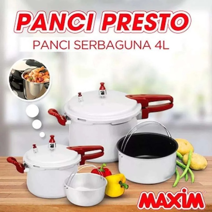 Murah Maxim Panci Presto 20 Cm 4 Liter / Pressure Cooker NON COD