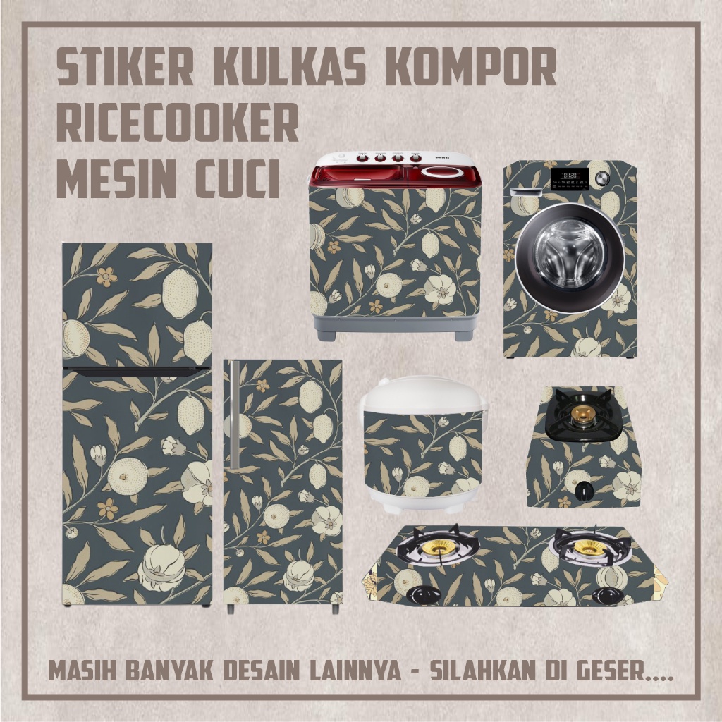 Sticker Ac Stiker Rice cooker uk kecil besar Stiker Mesin cuci Stiker Kulkas Stiker Kompor