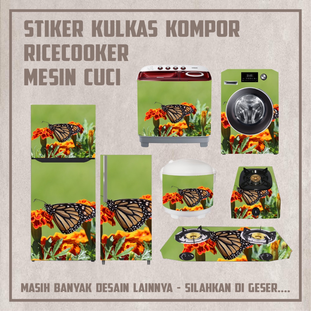 Sticker Rice cooker ukuran kecil besar Stiker Mesin cuci Stiker Kulkas Stiker Ac Stiker Kompor
