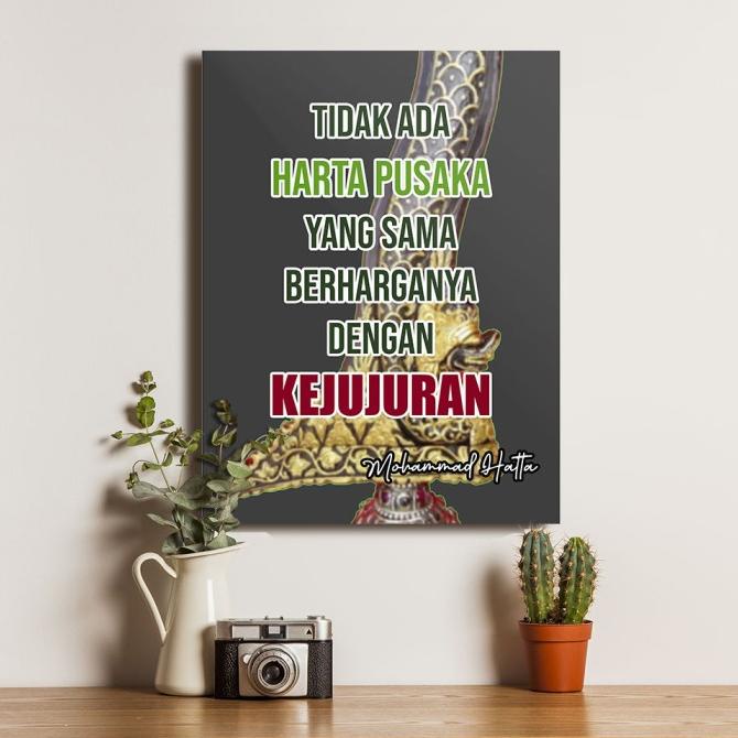 Kualitas terbaik] Poster Petuah Quotes Jawir Jawa Keris 2 - Dekorasi Hiasan Dinding Kayu