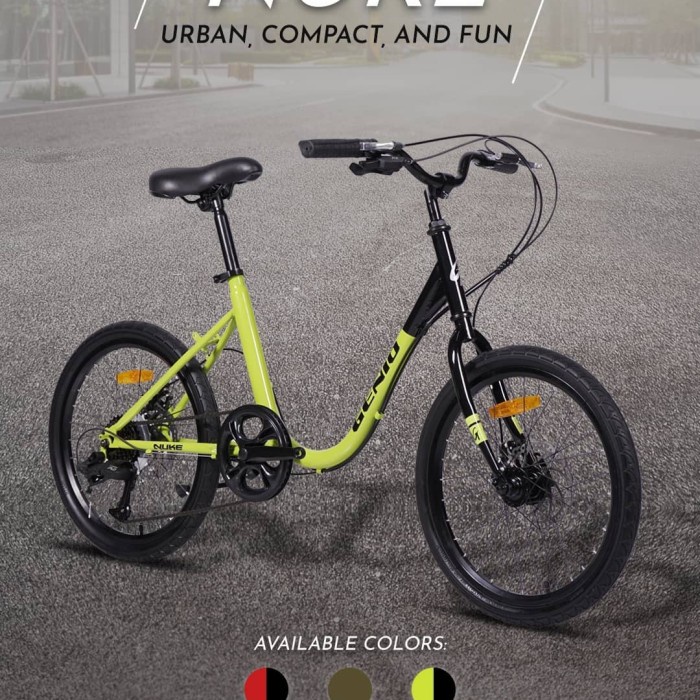 Sepeda Minion Minivelo Genio Nuke New 7 Speed Rem Cakram
