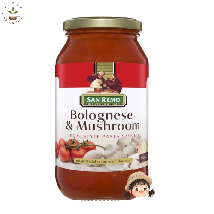 

San Remo Pasta Sauce Bolognase & Mushroom 500 Gr