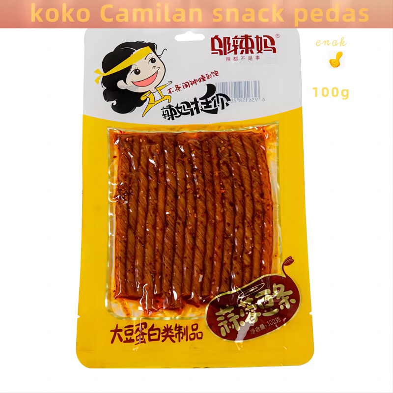 

[Halal]Wulama Gluten Sna Pedas -Pedas Gurih Latiao- 100G Latiao Garlic Kulit Tahu