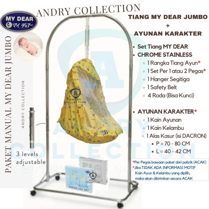 Bestseller Paket Manual Tiang Ayun My Dear Jumbo Lengkap Ayunan Karakter
